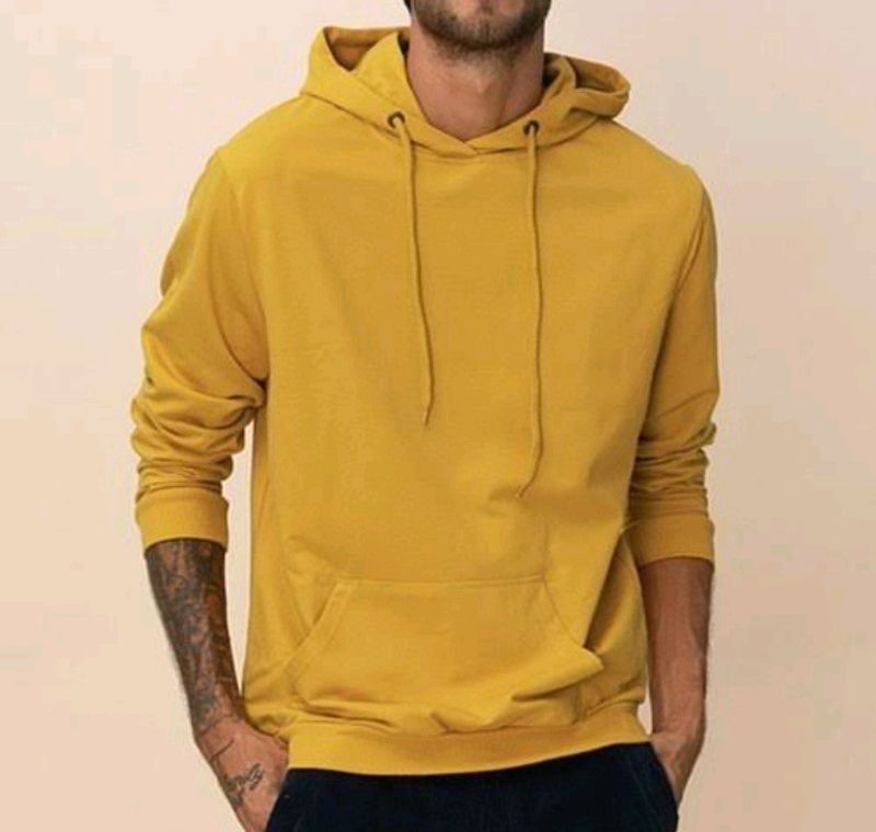 Mens Full Sleeve Hoodies Stylish Solid