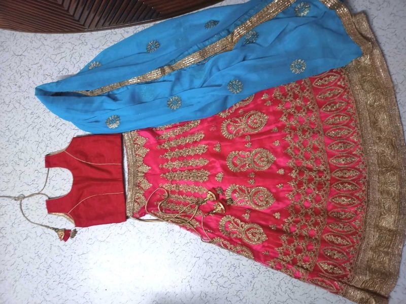 New Ghagra With Dupatta And Blouse Lehenga Style