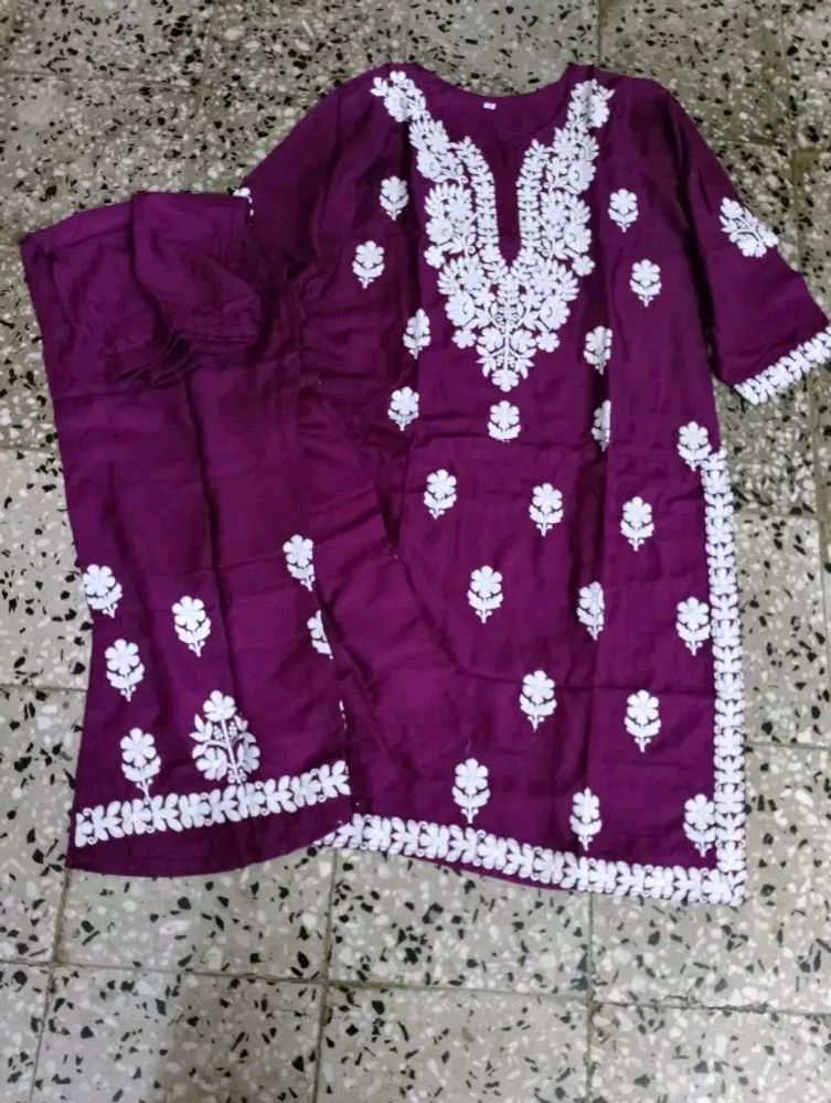 Embroidery Kurta With Plazo