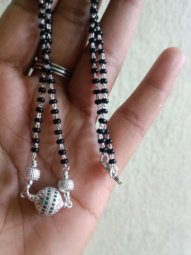 Silver Black Beads