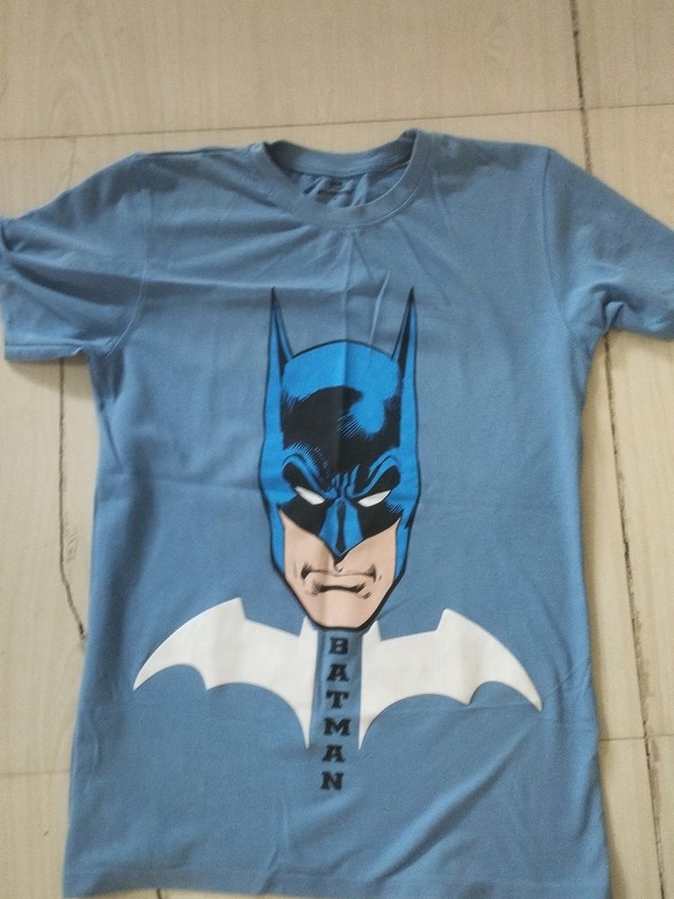 Batman Front Print Blue Tshirt