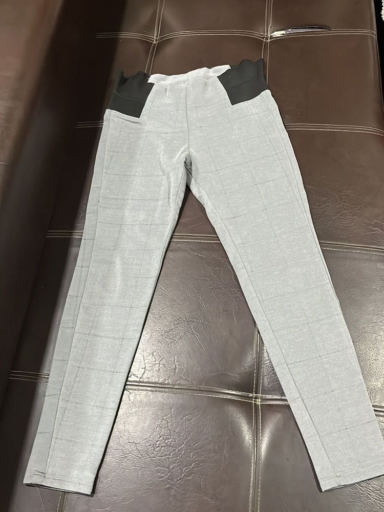 Grey Skinny Trousers