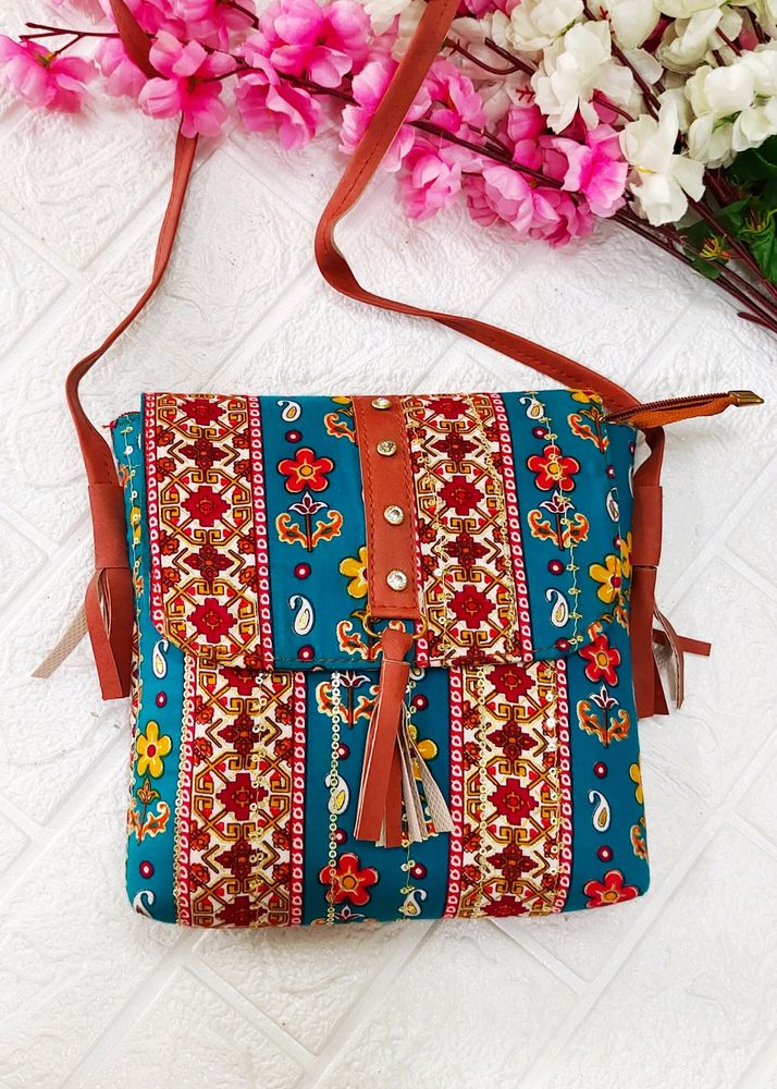 Beautiful Ikkat Sling Bag