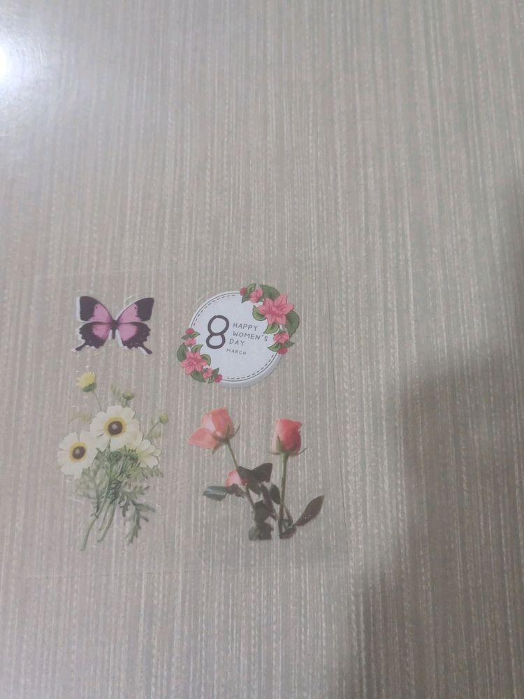 aesthetic flower stickers