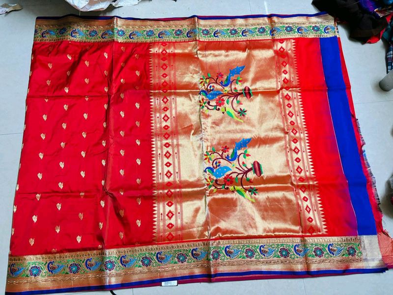 New Paithani Saree With Blouse Piece