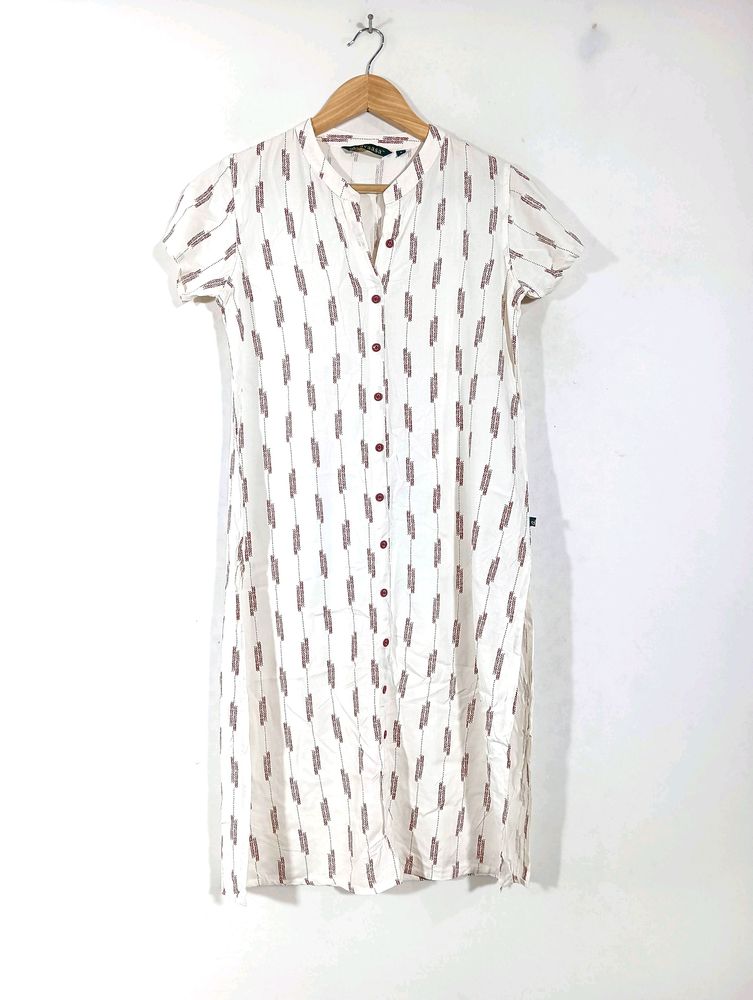 White Printed Kurta (Women)