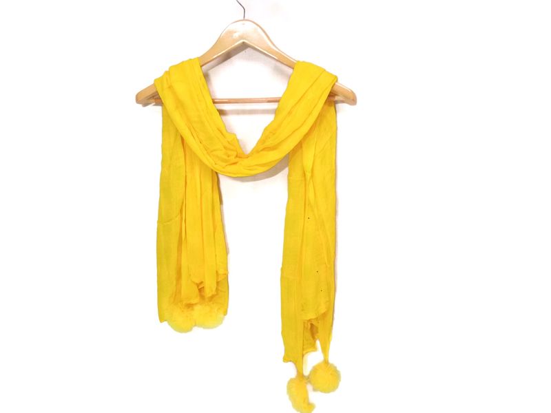 AHMADUN BRAND NEW Rayon Dupatta Yellow