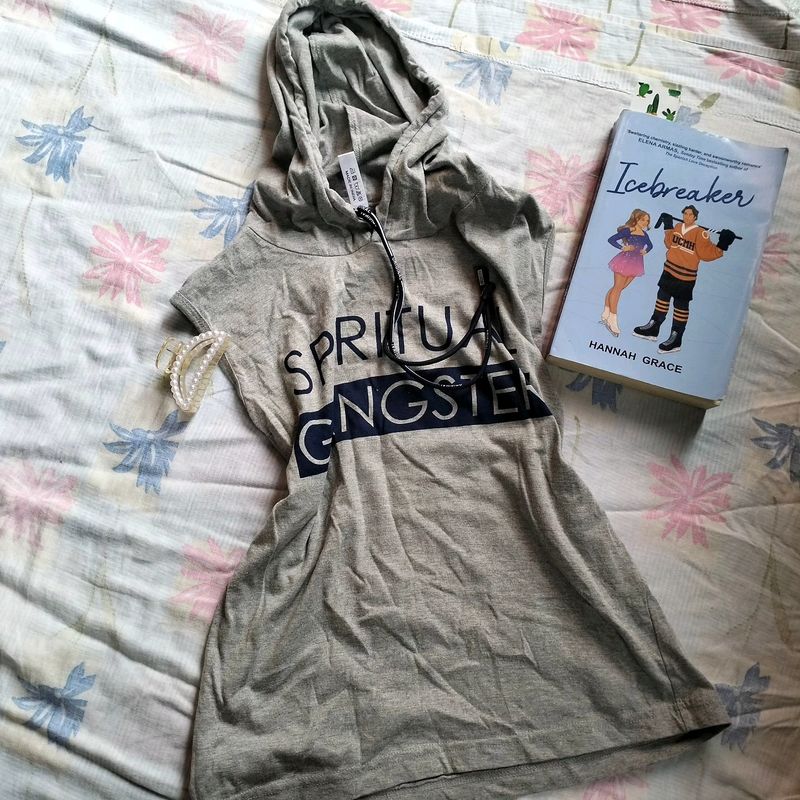 Grey Hooded Tee