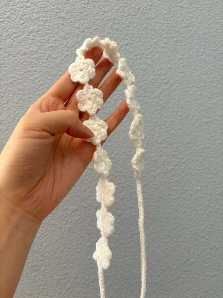 White Crochet Headband