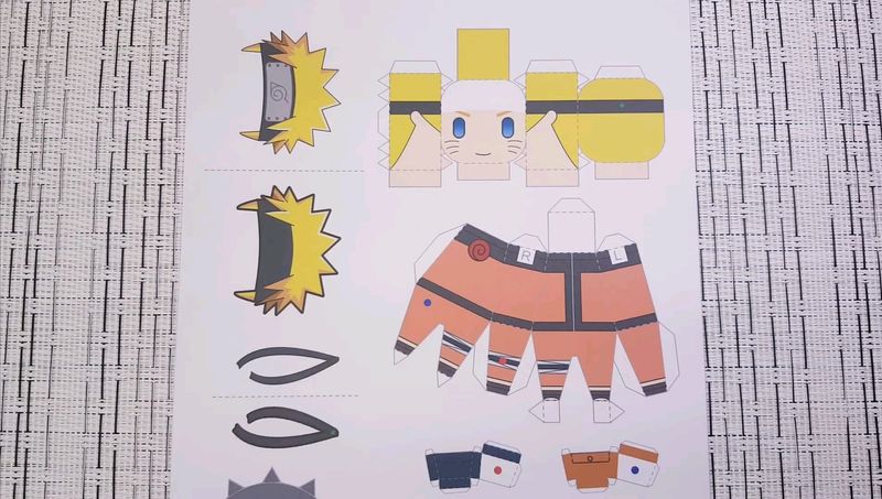 Anime Naruto Shippuden Naruto Figurine Template (Template Only)