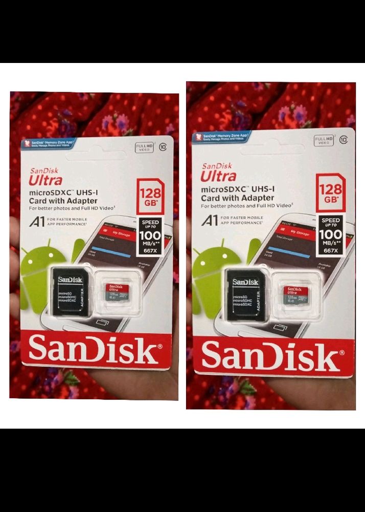 SanDisk Ultra 128gb Memory Card Pack Of 2