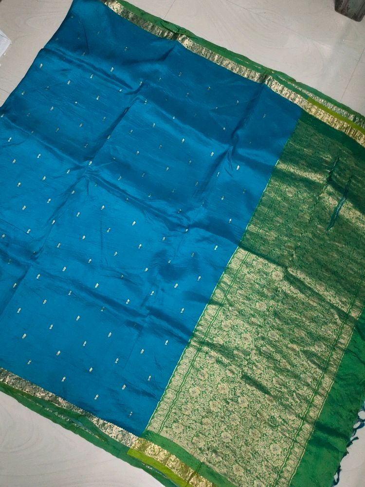 Pure Kanchi Pattu Saree 💙💚