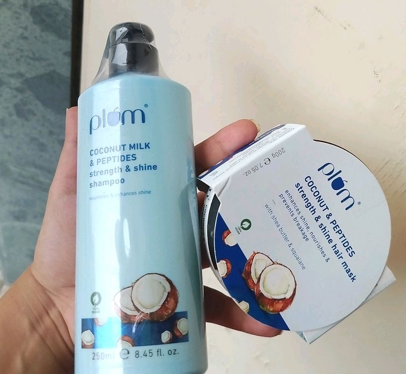 Plum Coconut Hair Shampoo And Mask