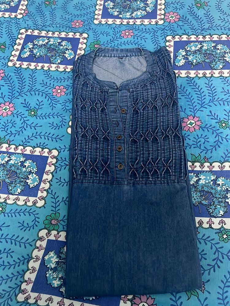 Denim Kurta