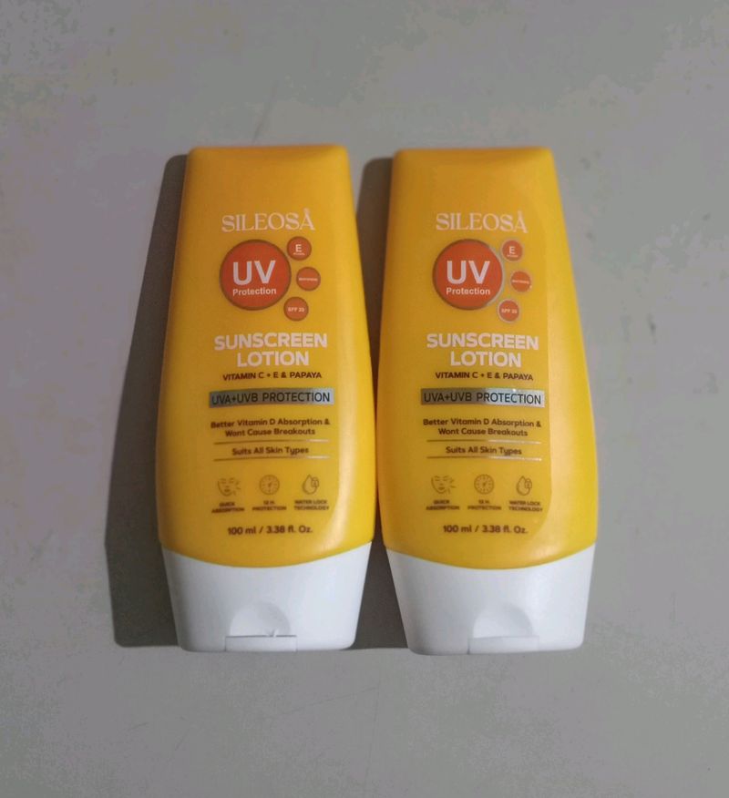 COMBO OF 2 SILEOSA ANTI SUNSCREEN LOTION