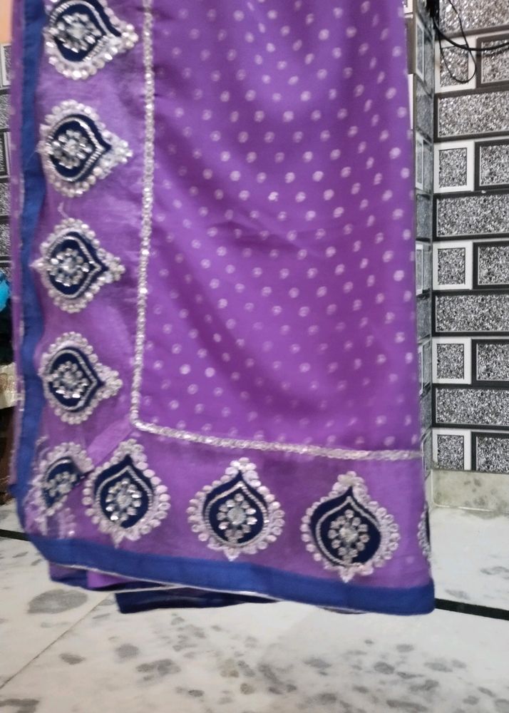 Border Embroidery Work  Saree