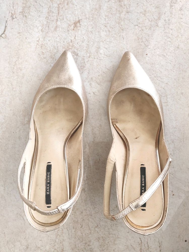 Light Gold Zara Heels