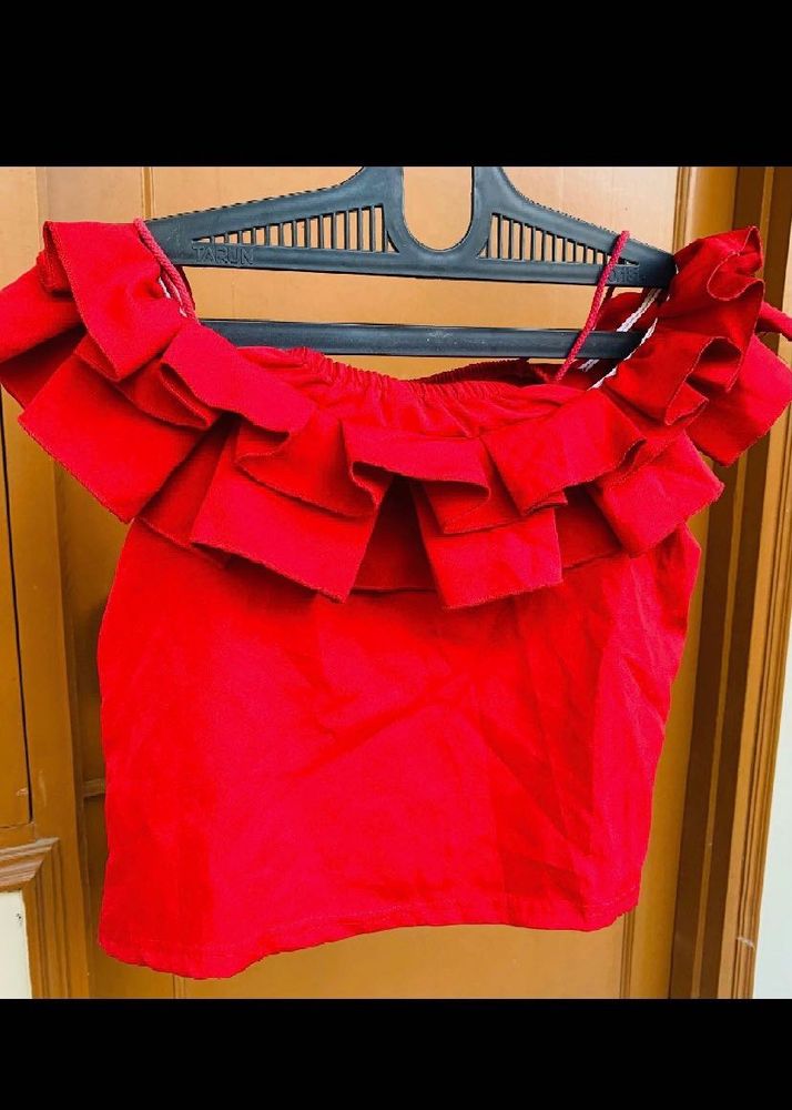 Red Off Shoulder Top