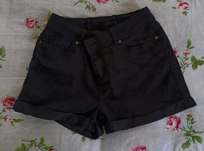 Plain Black Shorts