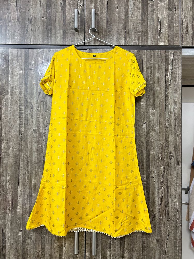 Yellow Sharara Dress Set