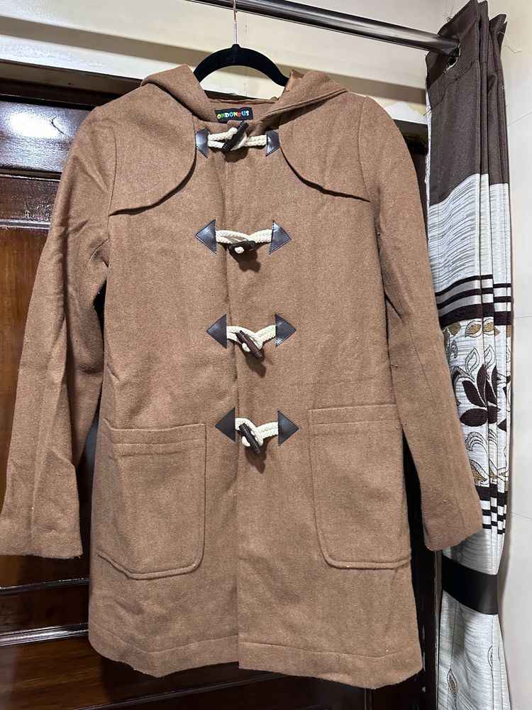 Tan Hooded Coat