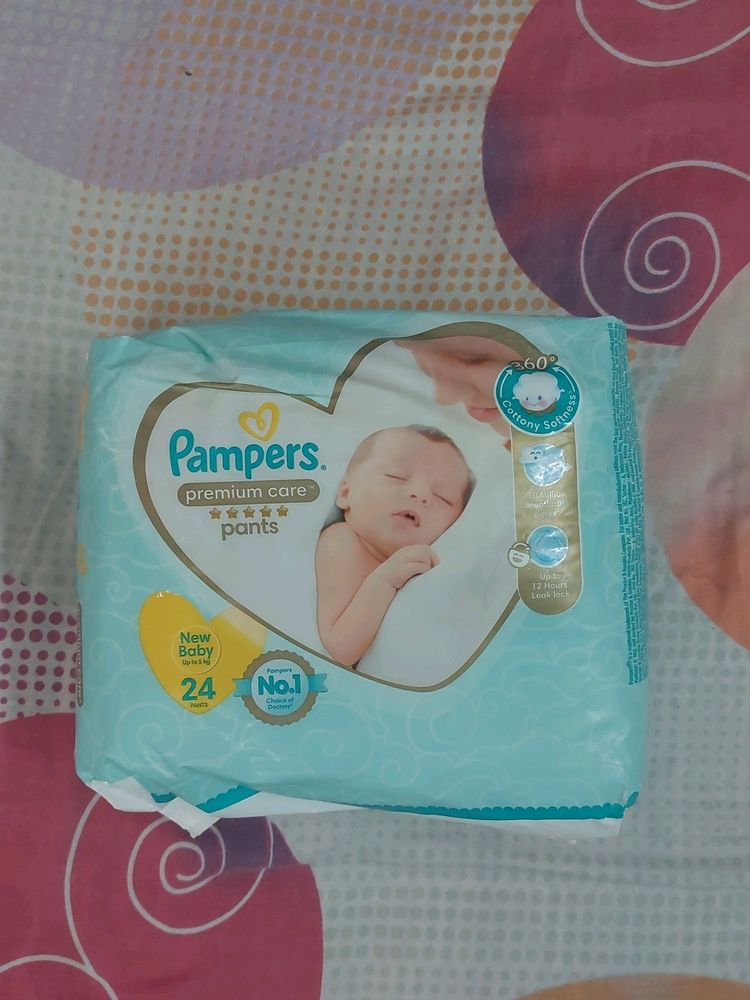 pampers premium care pants for new baby upto 5 kg 24 pants