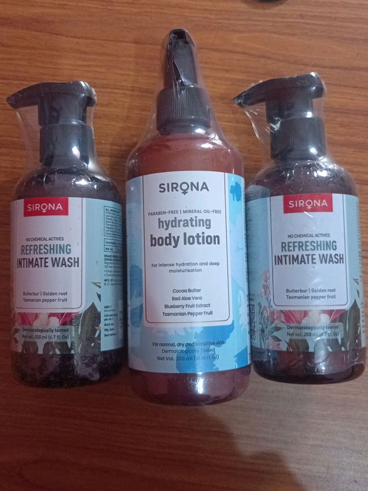 Body Lotion, Intimate Wash