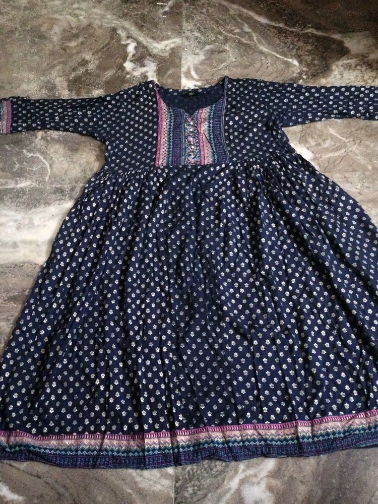 Blue XXL Anarkali Kurtis.