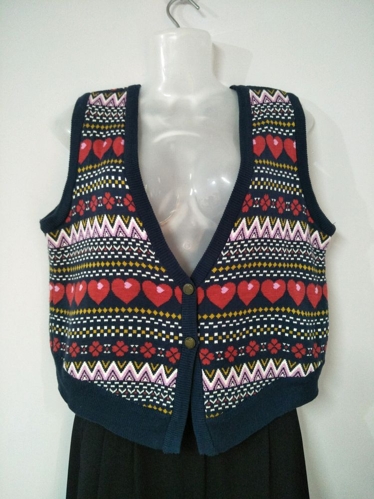 Half Vest Knitted Sweater