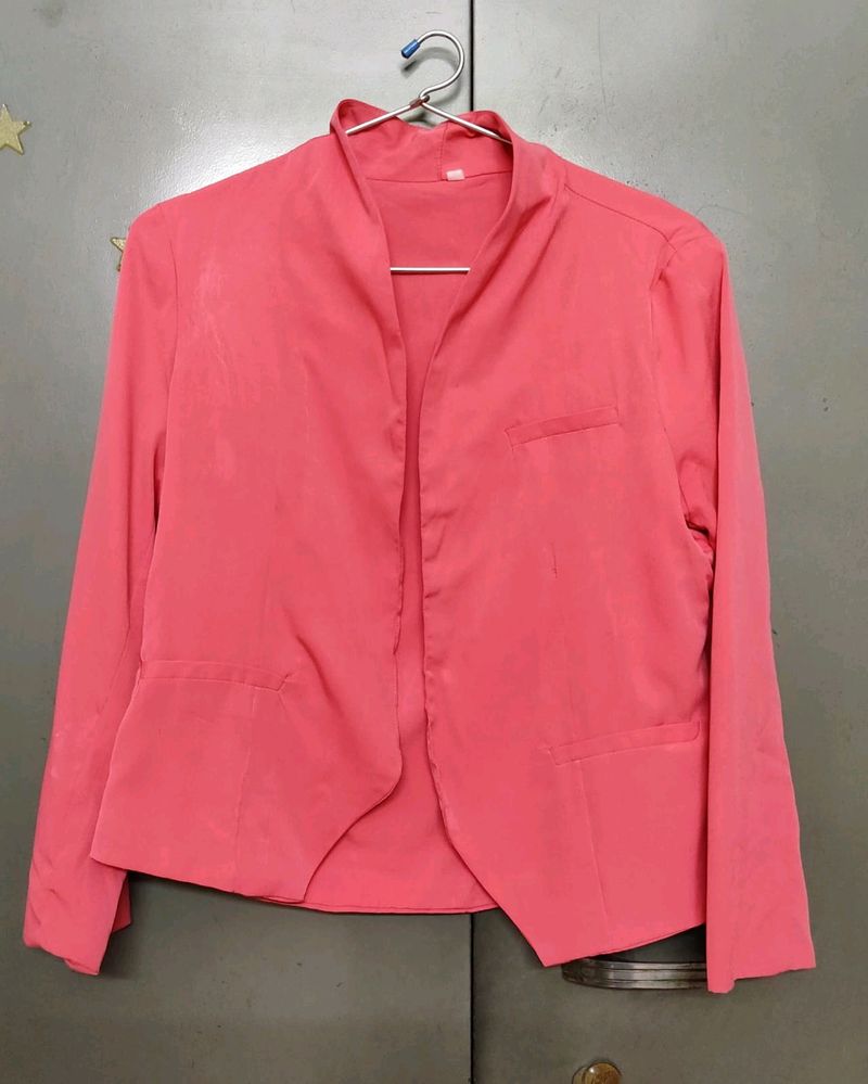 Pink Overcoat Shrug