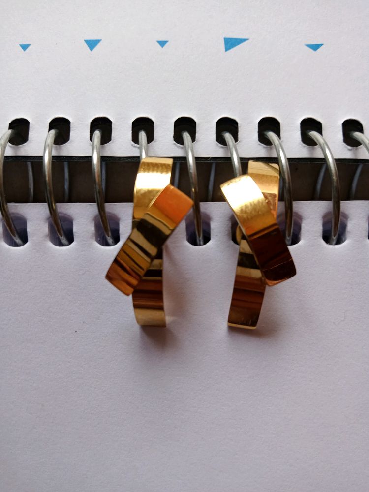 Criss Cross Gold Plated Studs