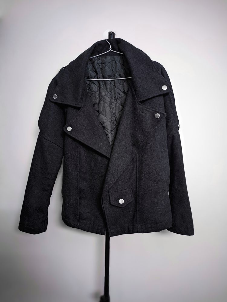 Woolen Biker Jacket