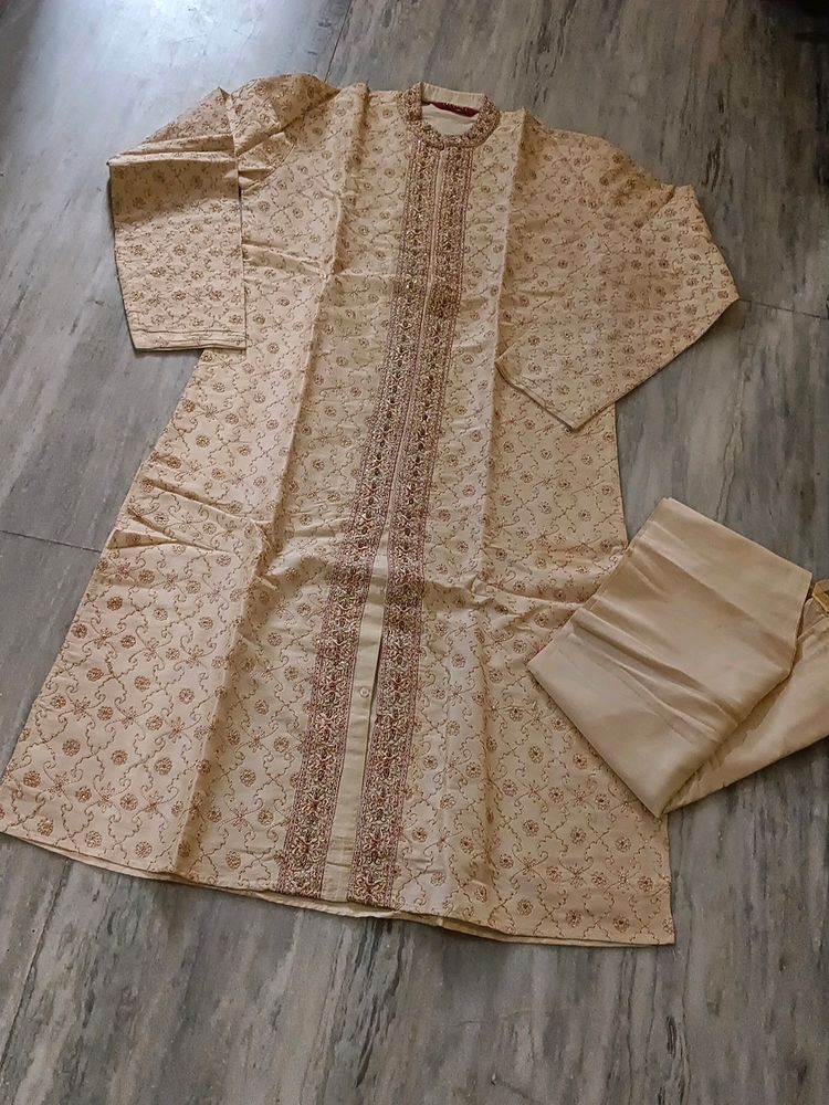 Indo Western Silk Kutra With Pajami