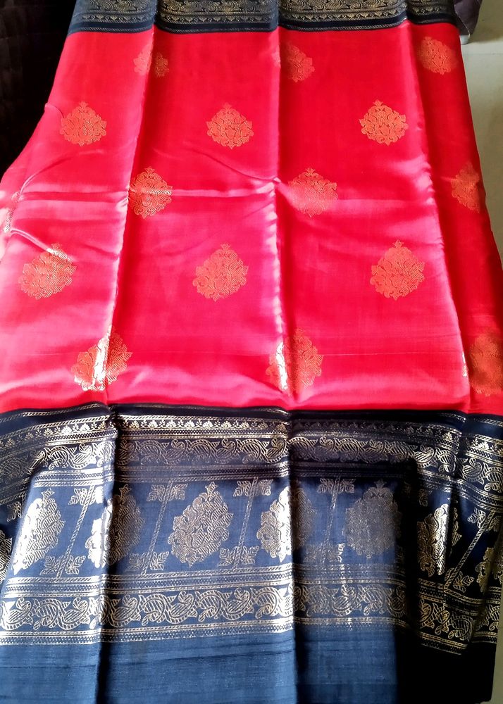 Art Silk Saree_foil Print_with Blouse Piece