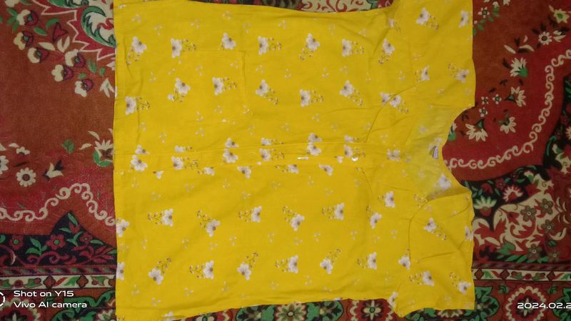 Womens Yellow Floral Shirt