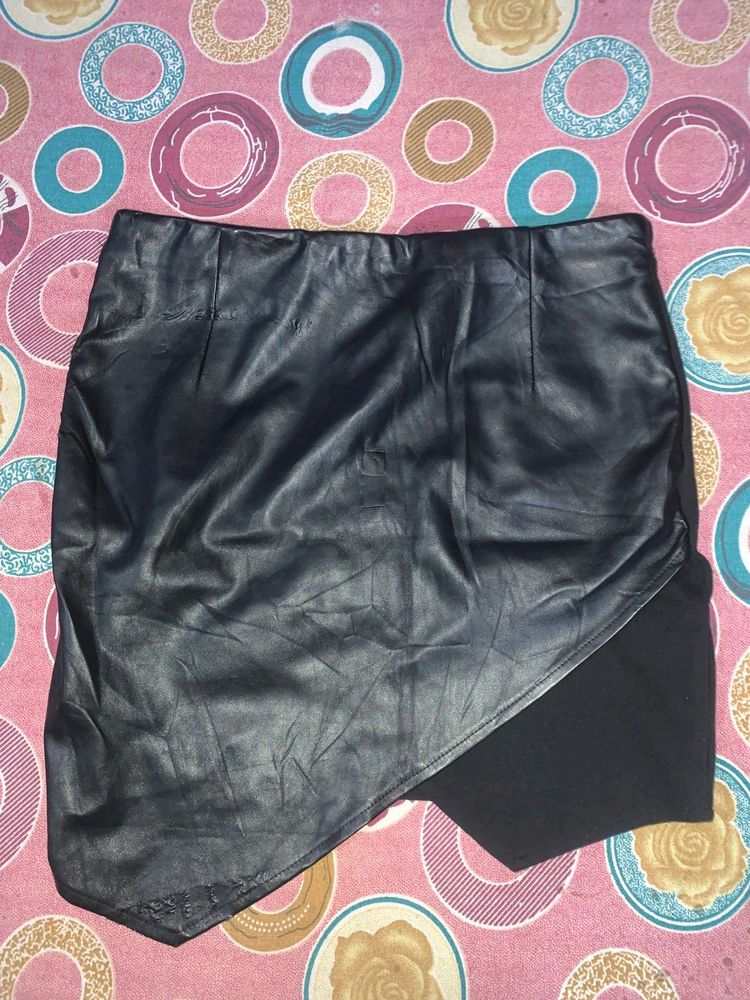 Half Leather Skirt