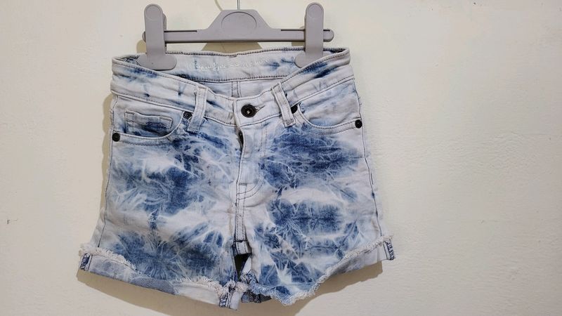 Pepe Jean Blue Denim Shorts For Girls