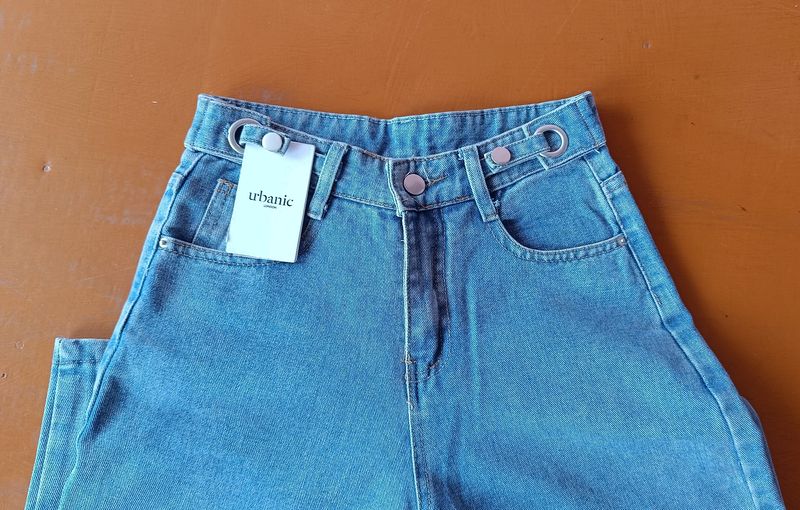 Urbanic Wide Leg Blue Jeans For Women