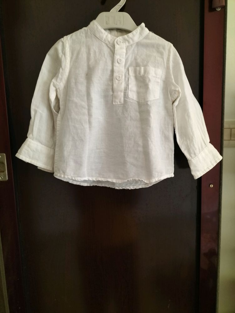 Cotton linen Kurta Shirt Babyhug