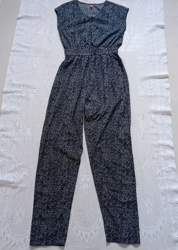 Myntra Bought Black Printed Jumpsuit