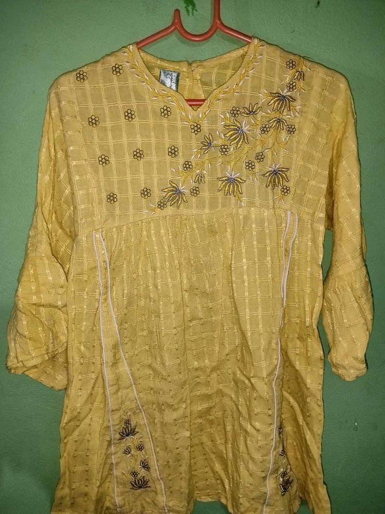 Yellow Shirt Kurti