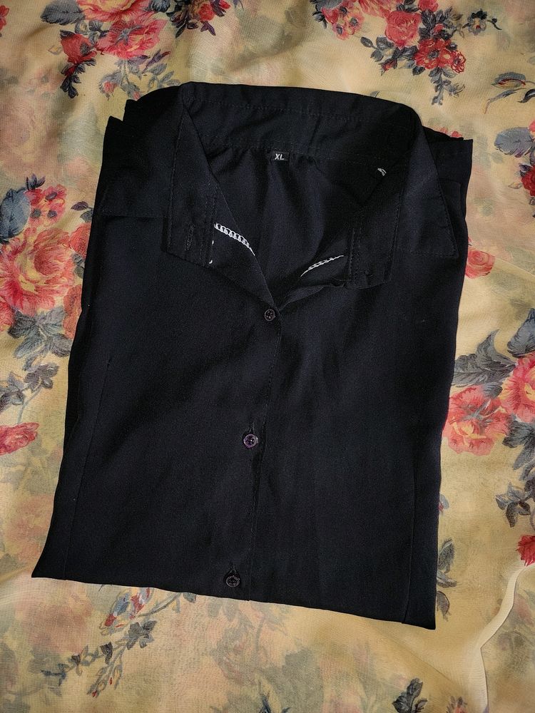 Women Solid Black Shirt