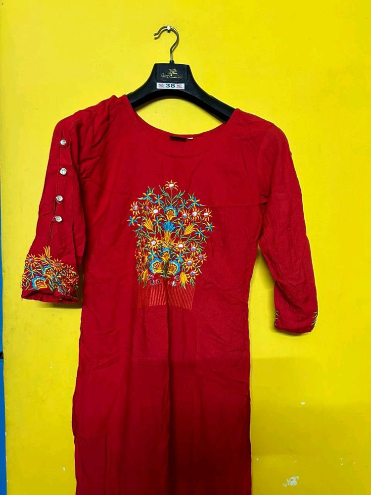 Red Kurta For Women