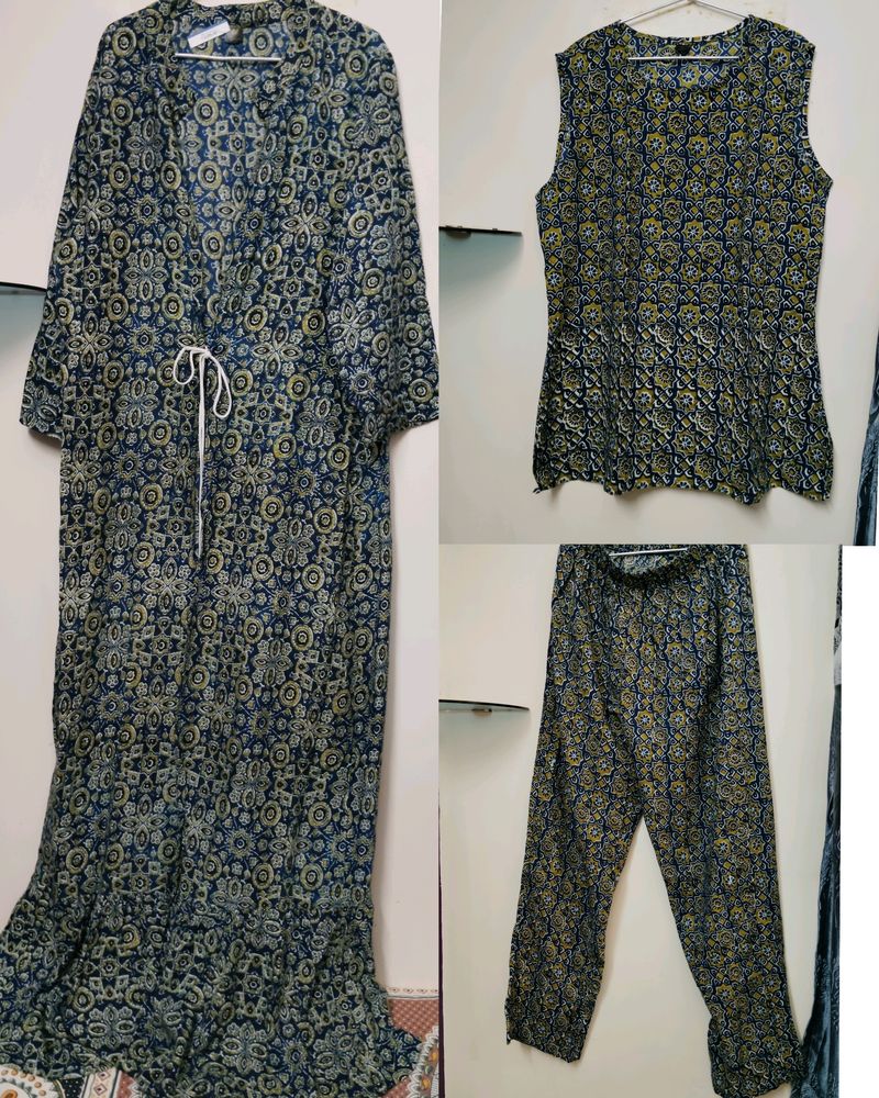 Koti Style Kurti, Inner And Palazzo Set