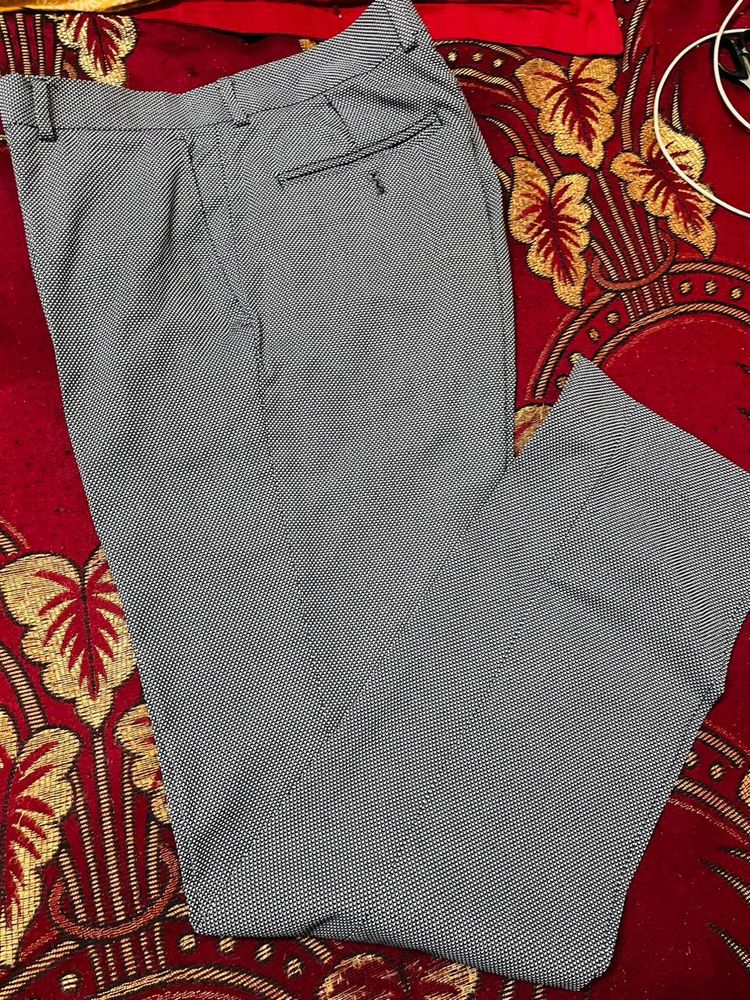 Grey Pants With Black Lines