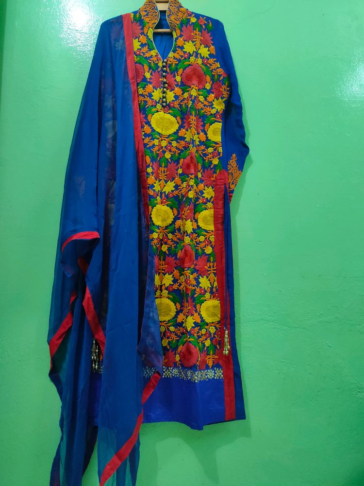 Floweral Work Full Length Kurta