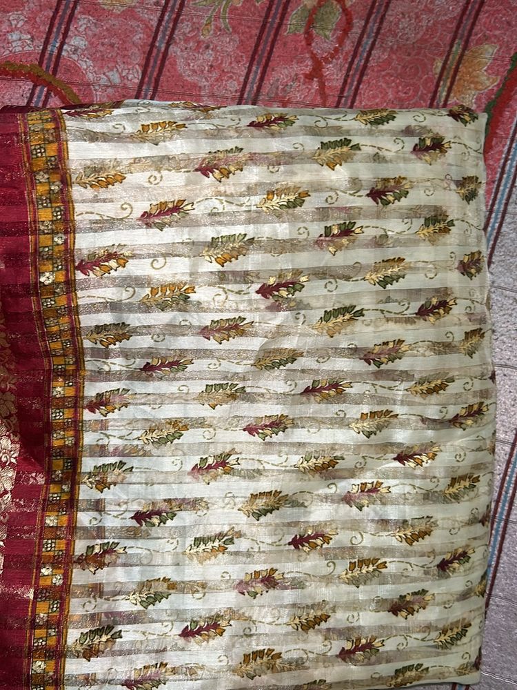 Organza Multi Colour Saree 💕