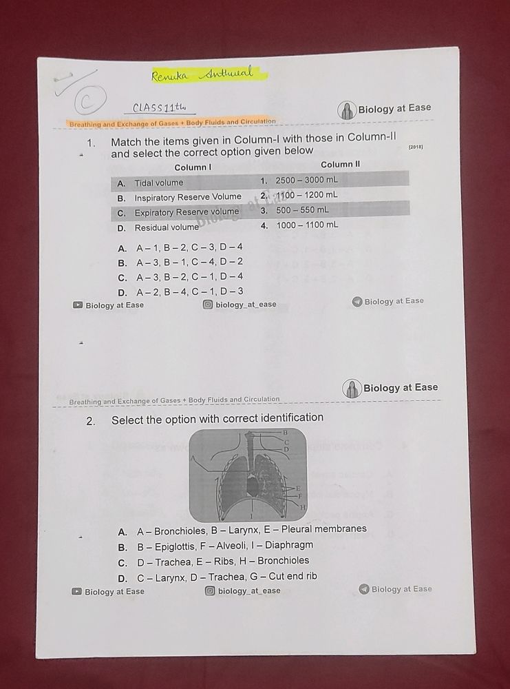 Biology Mcq For Practice Neet Ug