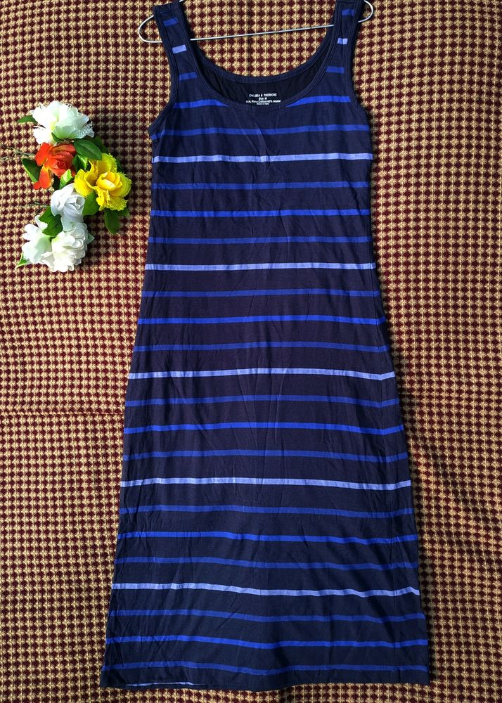 Blue Stripe Maxi Dress