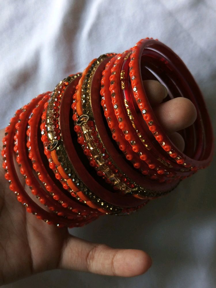 Orange bangles set